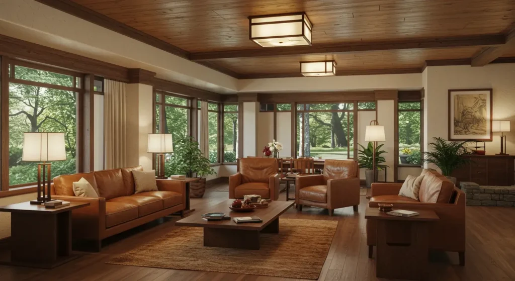 Warm and inviting interior design features for prairie homes with natural wood accents, open layouts, and earthy tones