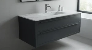 a simple modern bathroom vanity trend for 2025 and beyond.